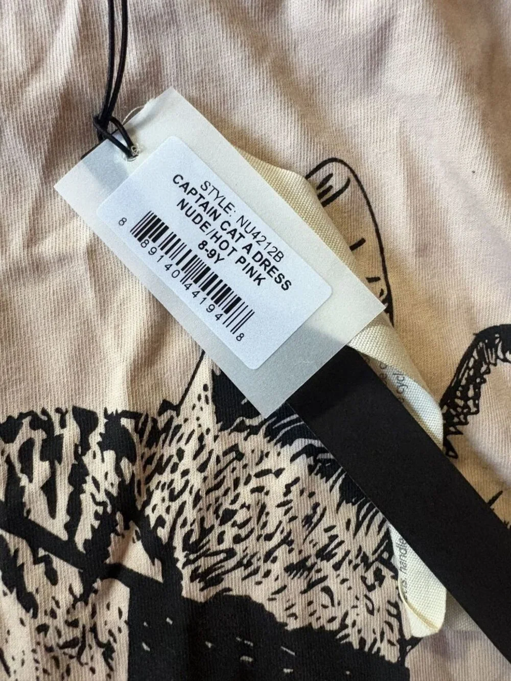 nununu Captain Cat A Dress in Hot Pink